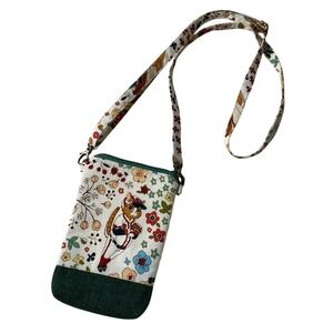 Trum bo Crossbody Bag Purse Wallet Clutch Small Handmade in Vietnam Baseball Cat